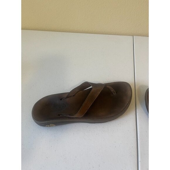 Chaco Sz 6 M Brown Flip Flop Leather Women Sandals - Picture 13 of 15